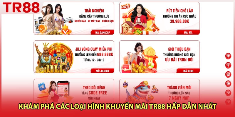 Khám phá các loại hình khuyến mãi TR88 hấp dẫn nhất